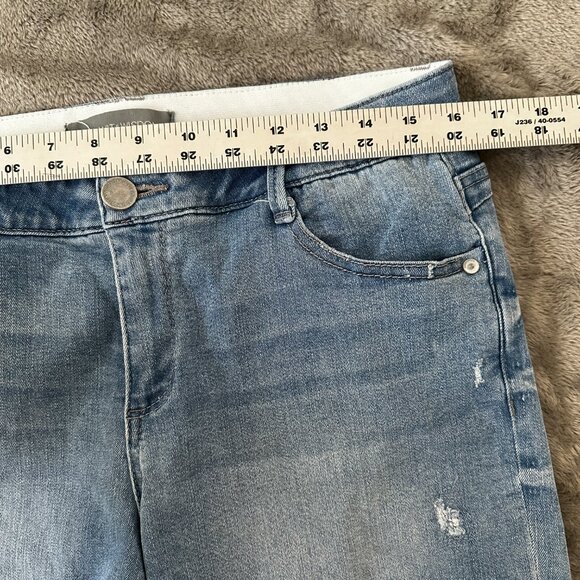 Wit & Wisdom Bermuda Shorts Denim Jorts Light Wash Women's 8 Stretch - Picture 5 of 7